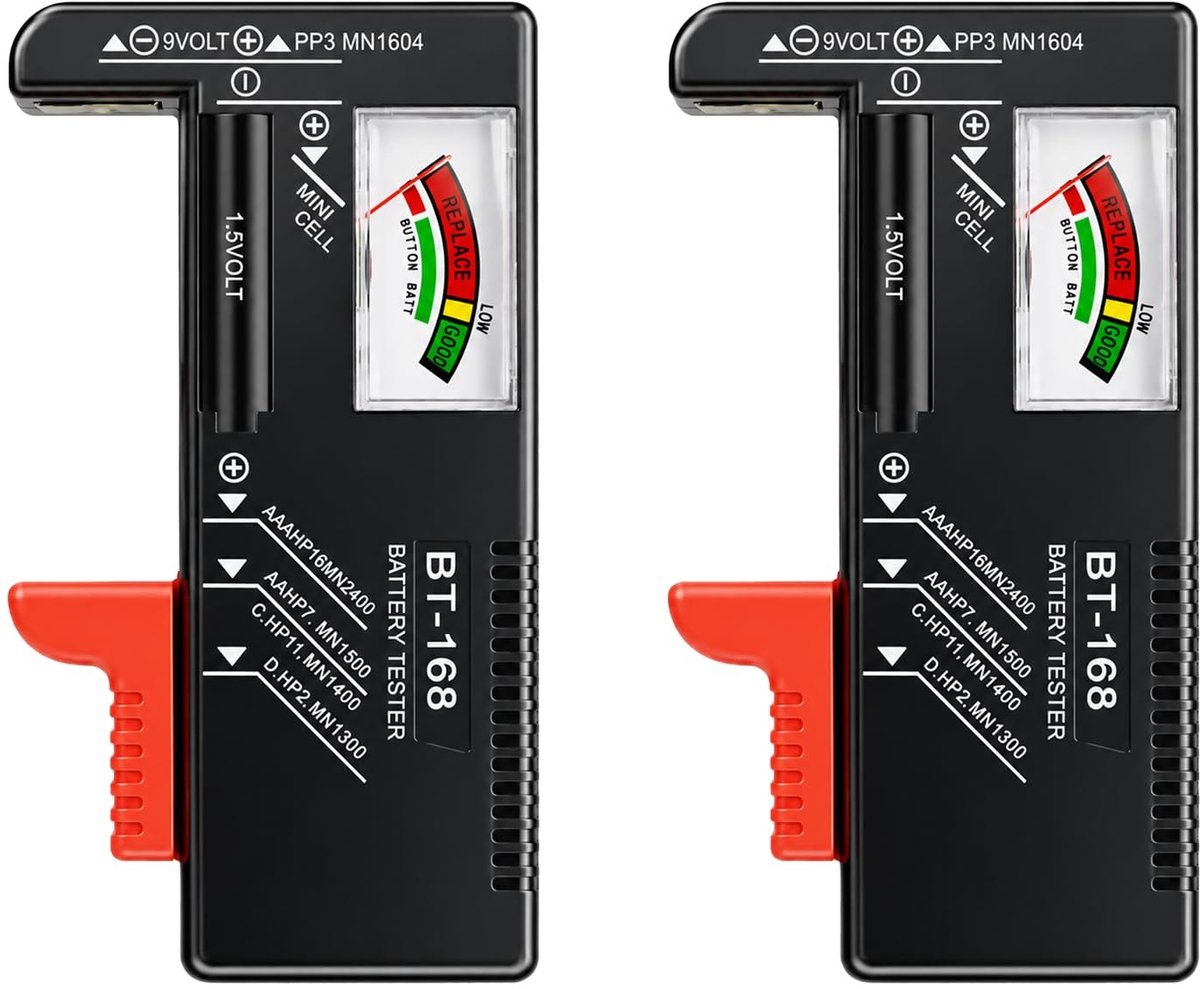 SolidKeus - Set van 2 Universele Batterijtesters