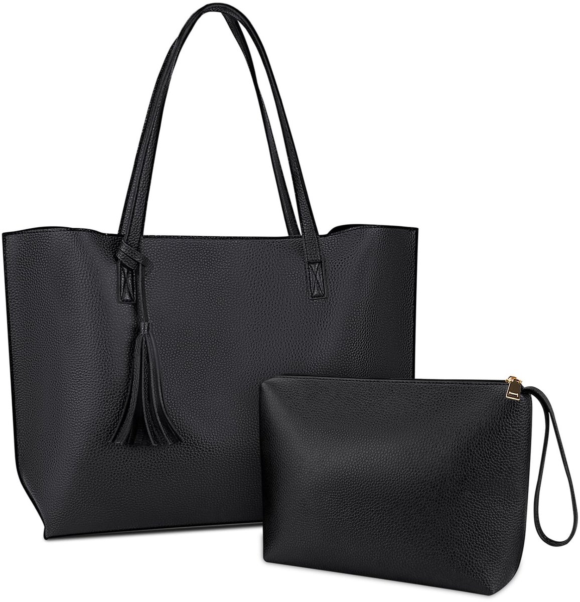 SolidKeus - Dames Shopper Handtas 2-Piece Set