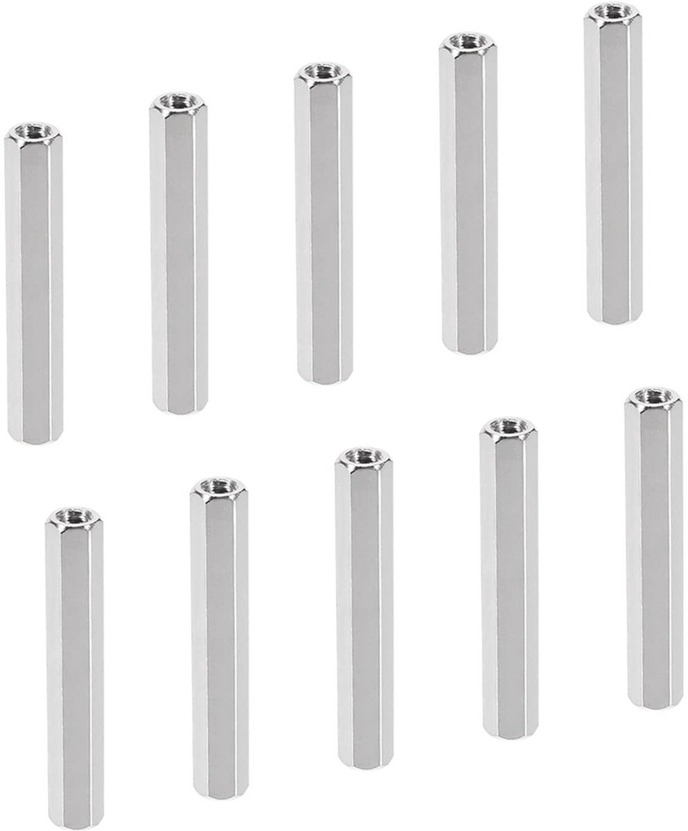 10 stuks M4 spacers, messing Hex PCB afstandhouders moeren, houden hoogte consistent, geweldig voor moederbord, printplaat, elektronica (zilveren toon, 40mm)
