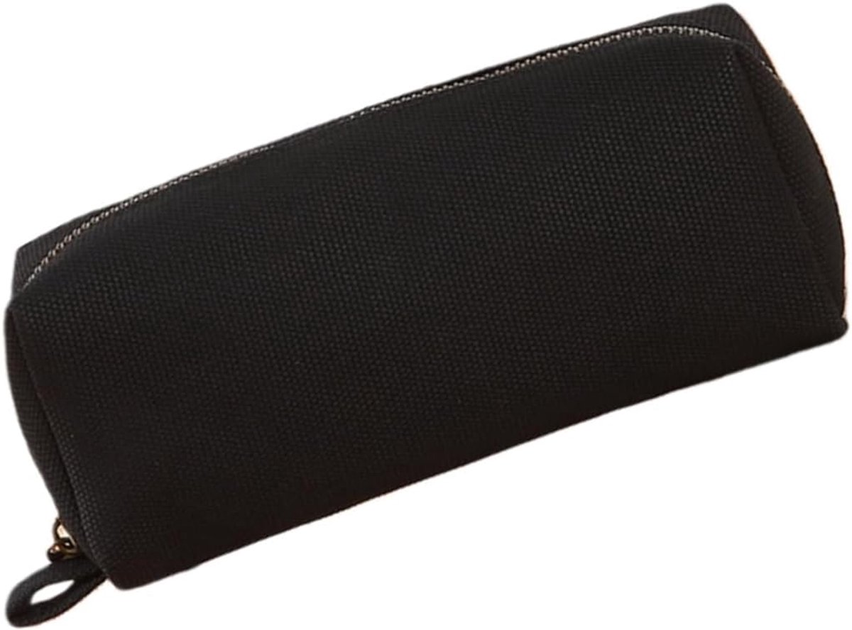 duurzaam katoenen canvas etui voor pennen-stijlvol en zacht (zwart)