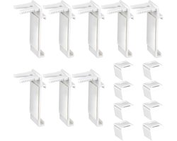 8 stuks klemhouders voor rolgordijn, klemhouders, plissé-houder zonder boren, reserveonderdelen, rolgordijn, houder om te klemmen en te plak