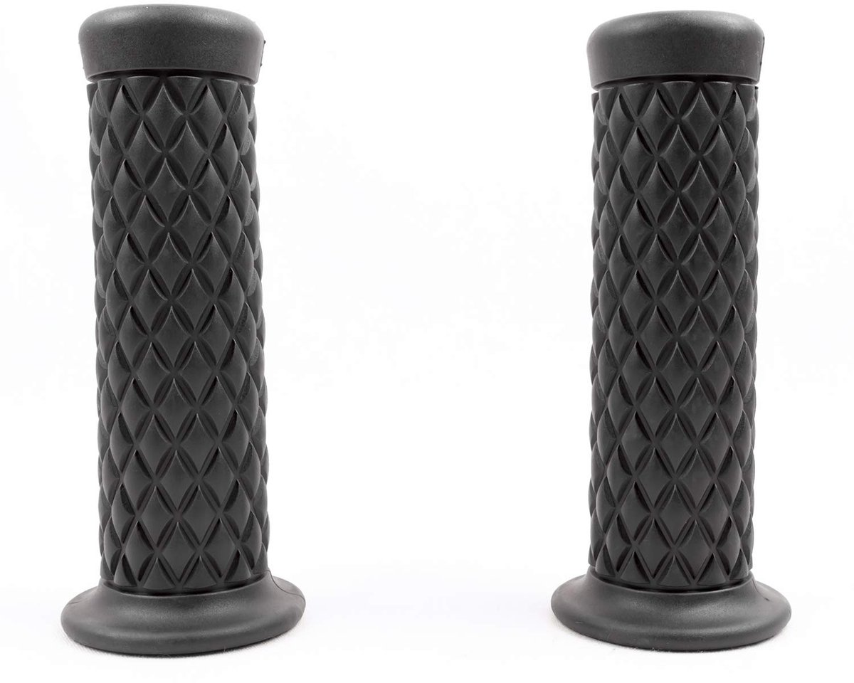 2 stuks Motorfiets Stuurgrepen Handvat Stuur Rubberen Handgrepen 22MM 7/8" Antislip Universele voor Motor Scooter Quad Cruiser Off Road (Zwart)