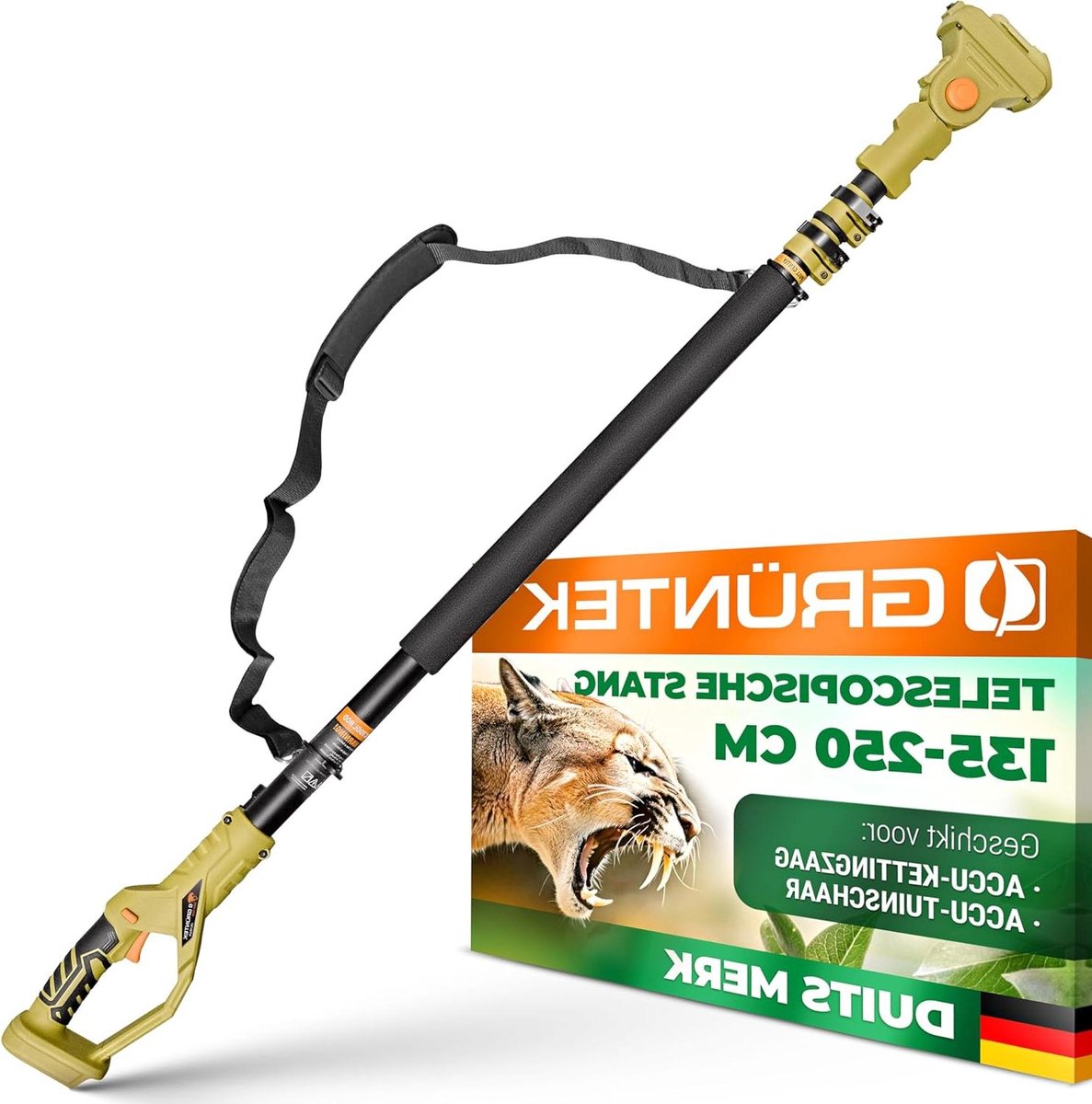 Telescopische Stang - Verlengstok Snoeien - Snoeien op Hoogte - 6-voudig Verstelbaar - 135-250 cm - Geel