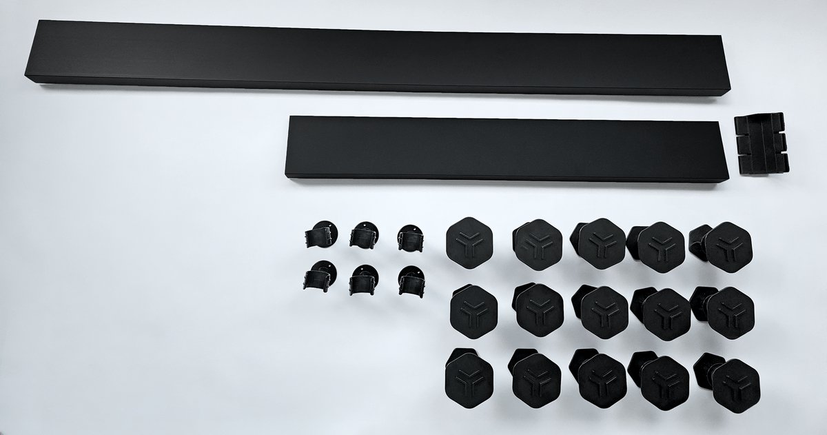Wiesbaden Stonea Voorzetpaneel Inkortbaar 90-80 x 140-110 cm - Mat Zwart
