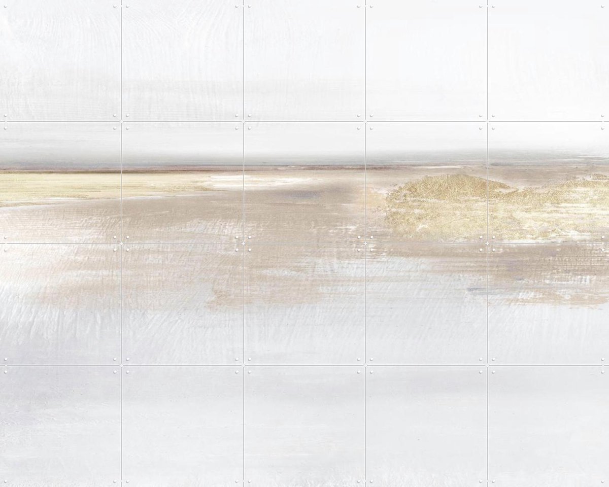 IXXI Gold Light, Dan Hobday & Various - 100 x 80 cm - Gratis ophangtool - Grote wanddecoratie en posters - Abstract, Modern, Kwaststreken, Olieverf