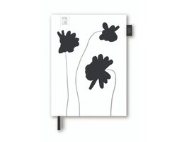 Pepa Lani Agenda 2026-2027 Black & White Poppy Flower