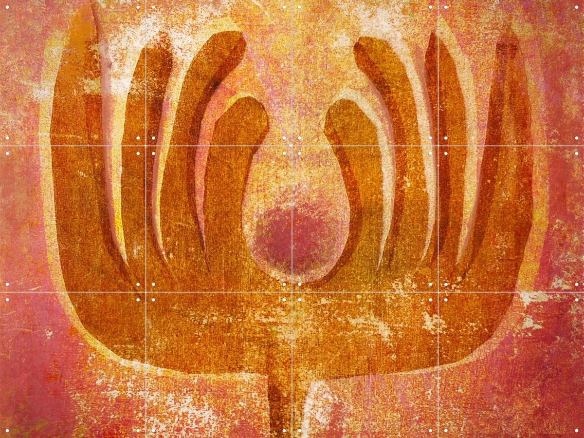 IXXI Elora, RAR Kramer - 80 x 60 cm - Gratis ophangtool - Grote wanddecoratie en posters - Speels, Minimalisme, Geometrische Kunst, Modern