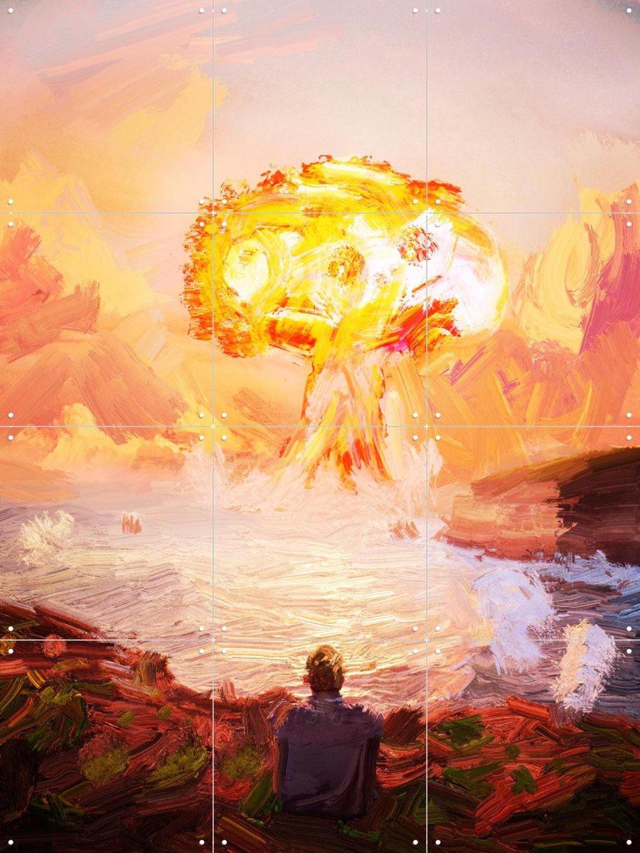 IXXI Explosion, Vineet Suresh - 60 x 80 cm - Gratis ophangtool - Grote wanddecoratie en posters - Digitale Kunst, Kwaststreken, Surrealisme, Abstract