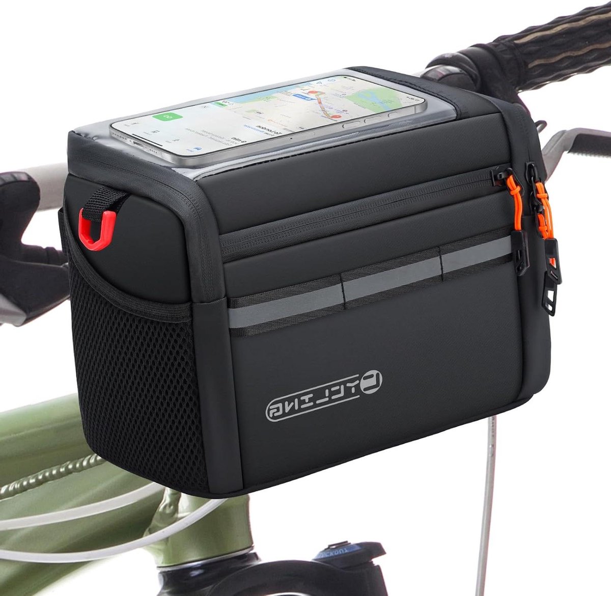 Fietsstuurtas - Fietstas Stuur - Lunch Koel Houden - Geïsoleerd Aluminiumfolie - 4 Liter - Zwart