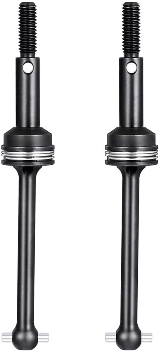 2 stuks stalen universele scharnieras TT-02 Metal CVD versnellingsassen voor 1/10 RC auto, zwart