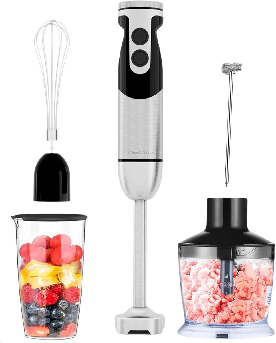 Staafmixer - Keukenmixer - Eten Bereiden - 12 Snelheden - 600 ml - Zwart
