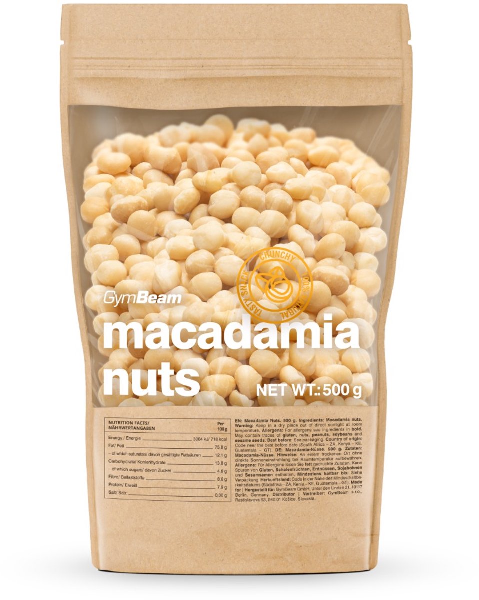 GymBeam Macadamianoten 500 g