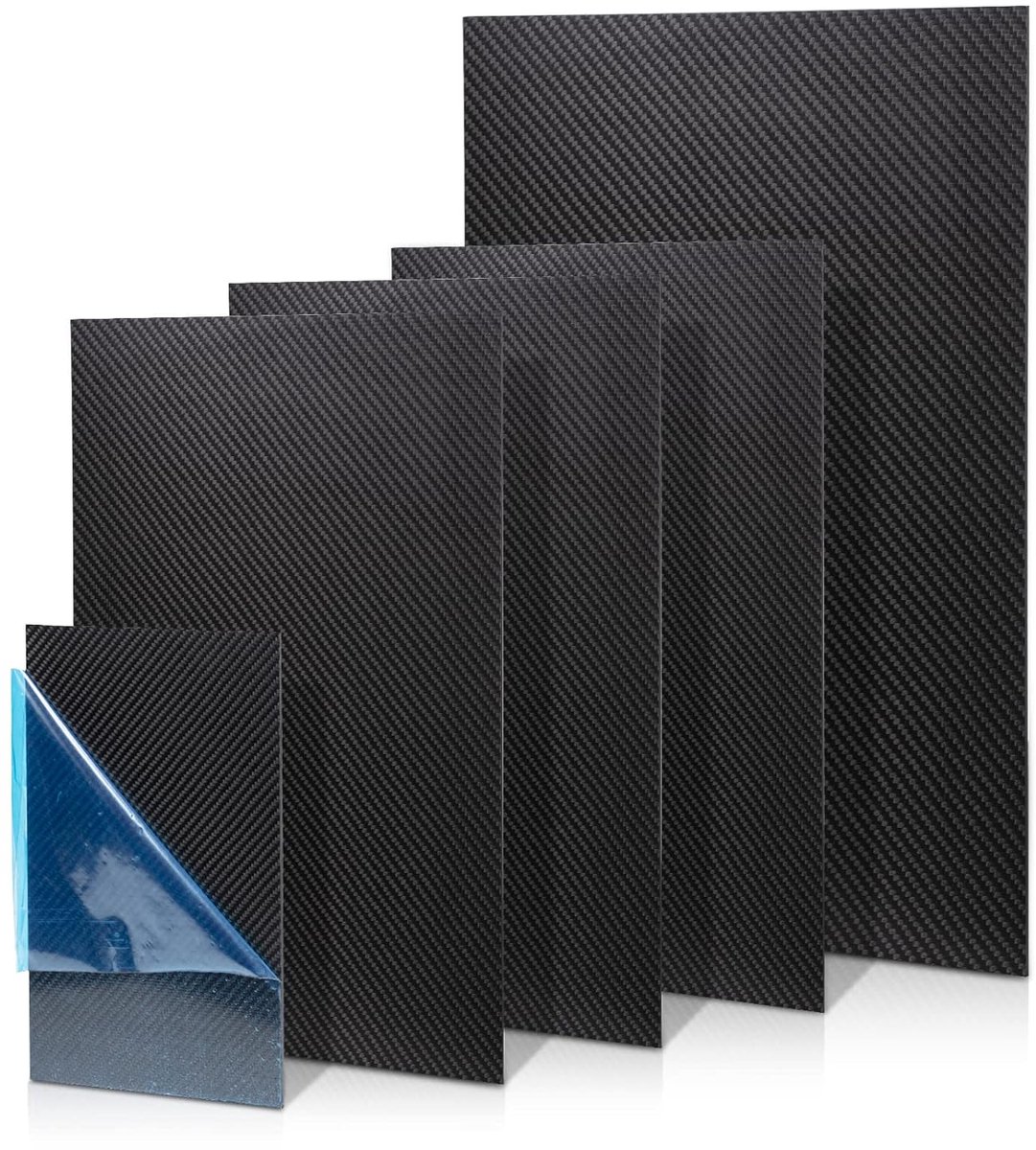 Koolstofvezelplaat, 300 x 400 x 3 mm, 100% 3K-keper, matte koolstofvezelplaten voor vliegtuig/automodel, doe-het-zelf, enz