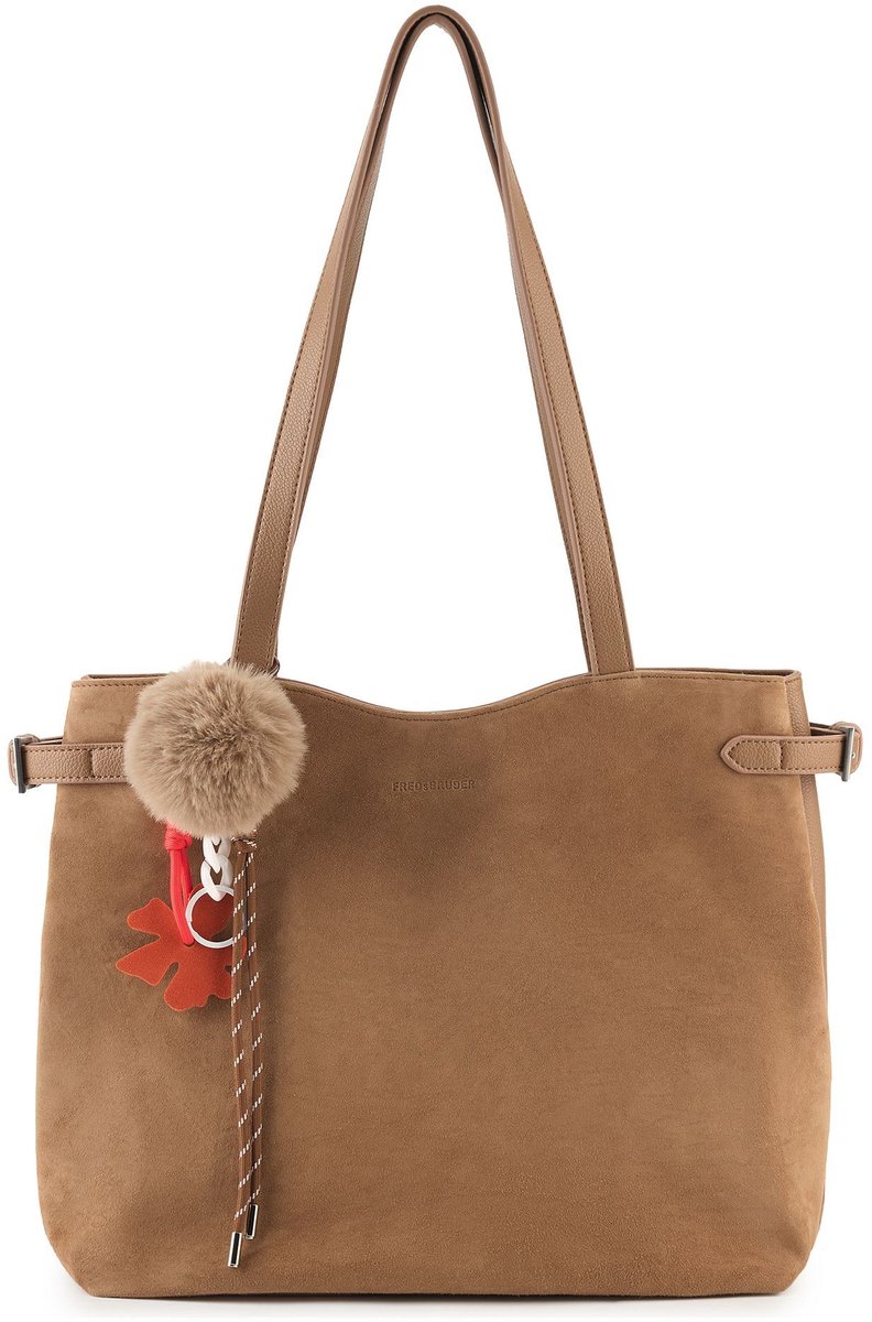FREDsBRUDER Leren shopper Playful Softie Collection Shopper Caramel Lichtbruin