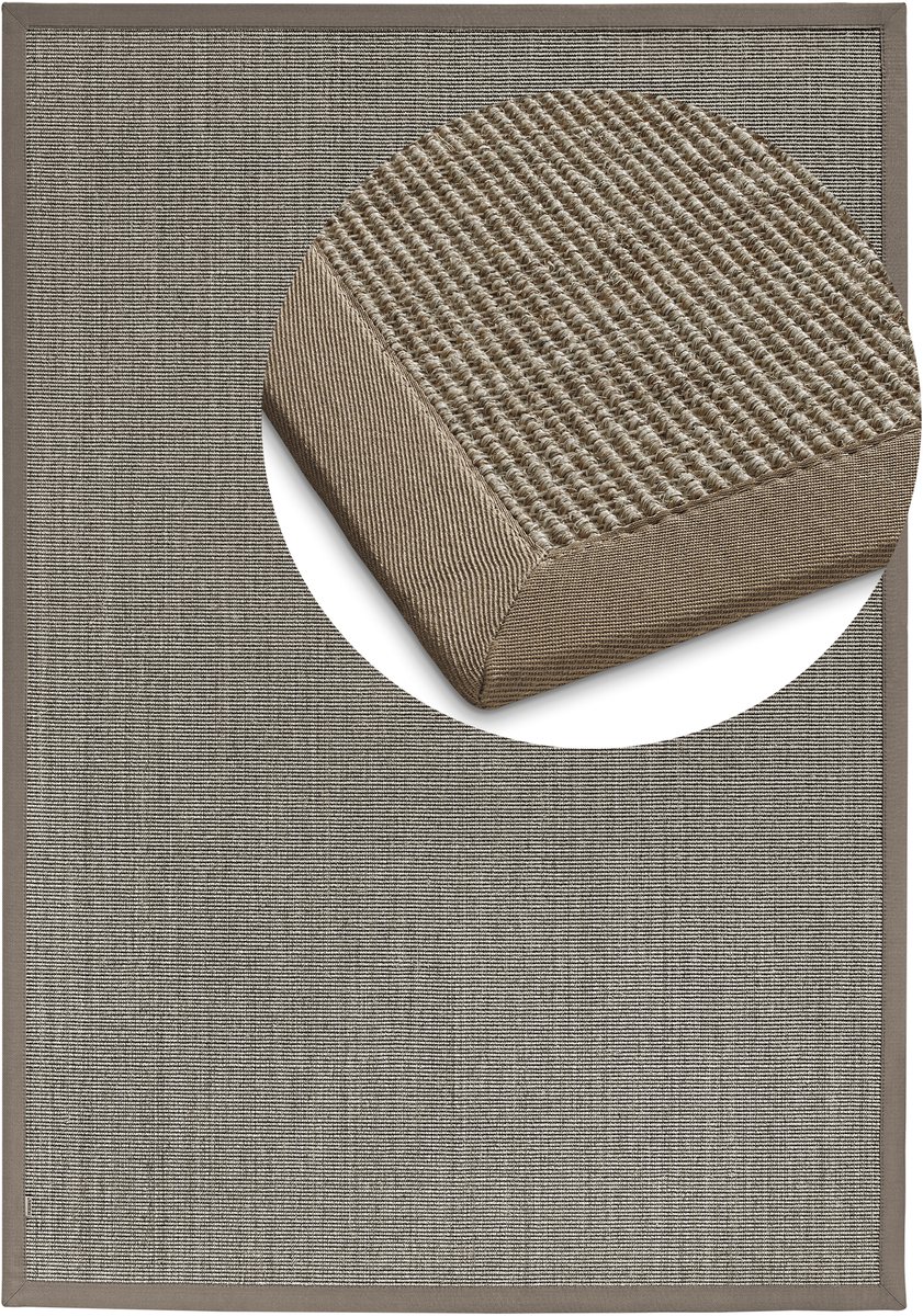 Vloerkleed Sisal Mara S2 grijs mix 80x150cm