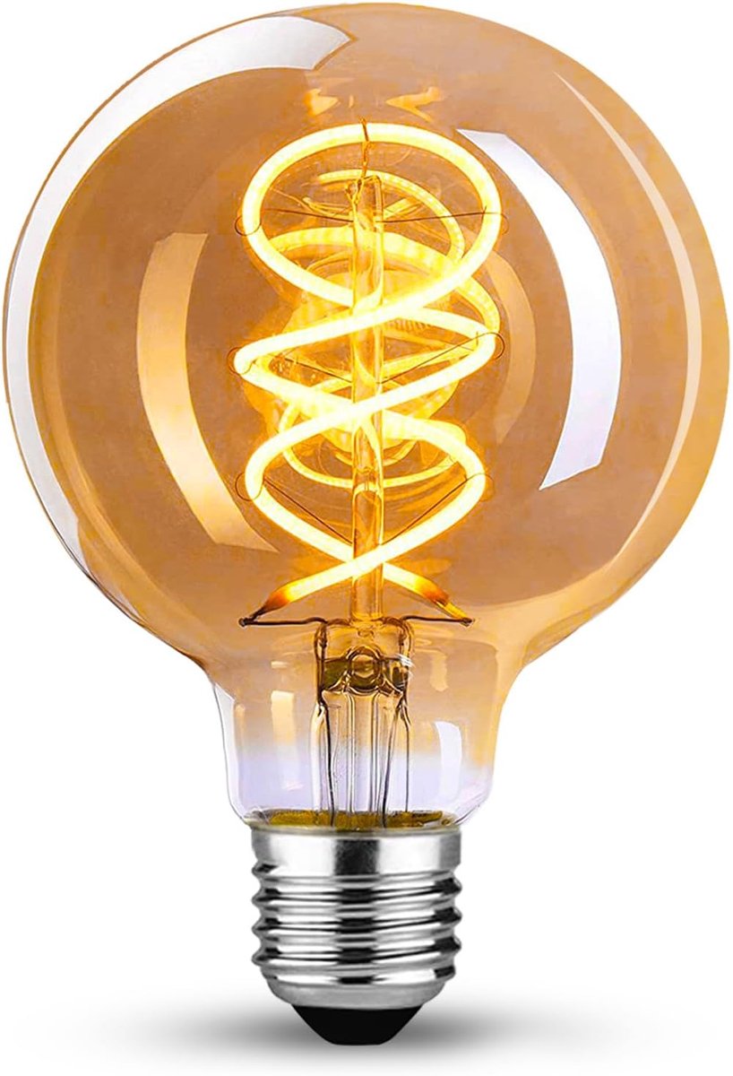 Vintage Gloeilamp E27 4W Dimbaar Retro LED Lamp- Amber, 1 stuks