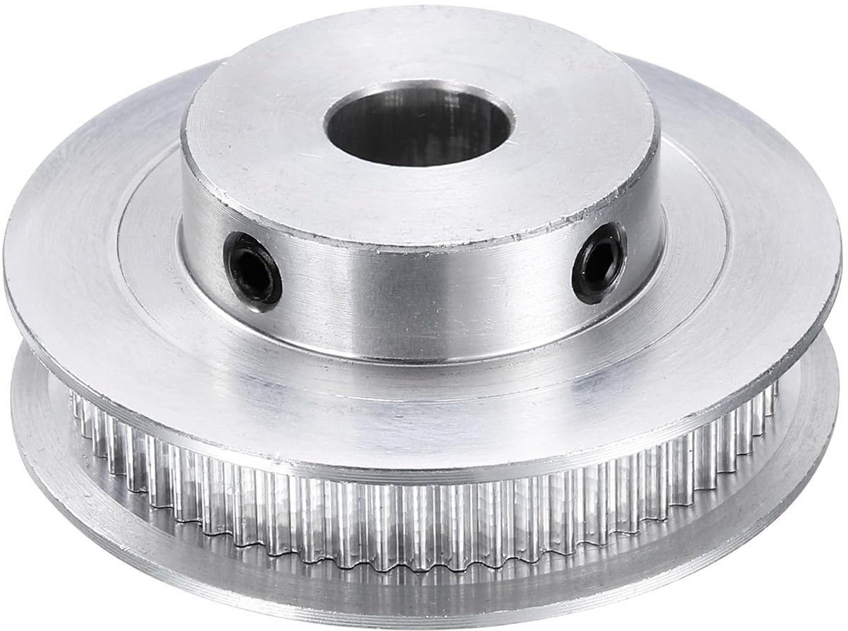 GT-2 60T katrol 10 mm boring tandriemschijf 60 tanden | 1 stuk, aluminium, geschikt voor 6 mm brede tandriemen, voor 3D-printers