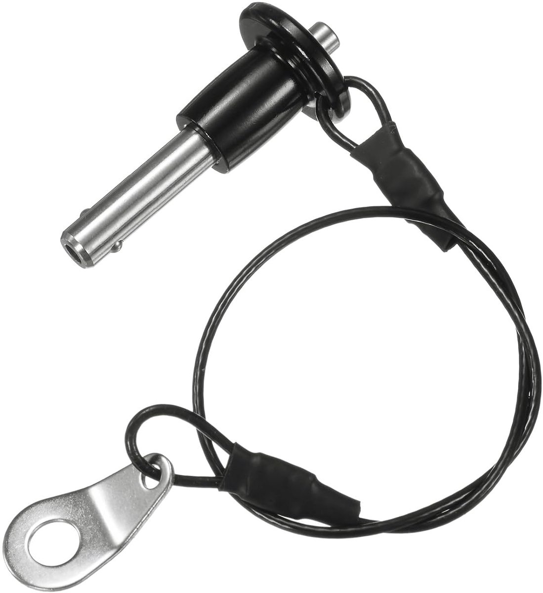METERXITY Pin vergrendelingsknop, 1/4 inch [6 mm] diameter, lengte gebruik 19/32 [15 mm] pin vergrendeling snelsluiting sleutelkoord kabel voor luchtvaart [roestvrij staal 304]