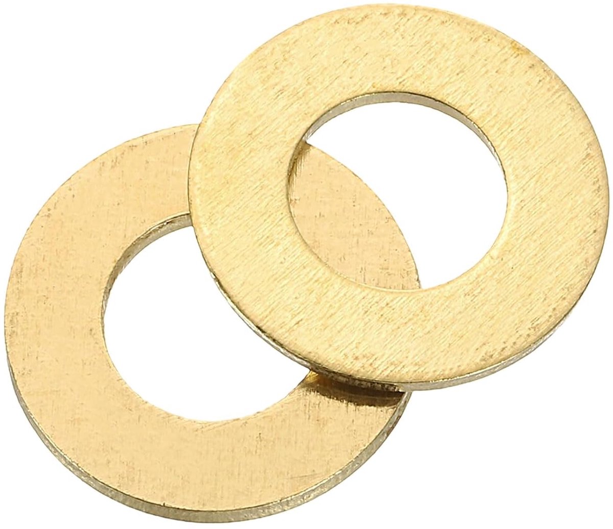 Set van 25 stuks sluitringen, M8 x 16 mm x 1,2 mm messing ring, sluitringen, assortiment, platte borgringen, afdichtring, metalen schijven voor schroeven, bouten, moeren