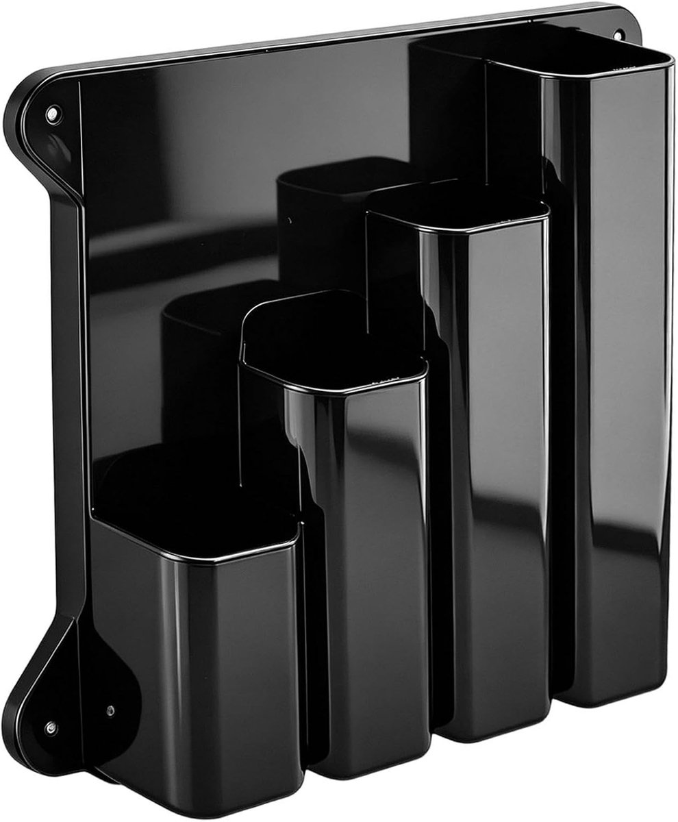 Kabelbinder Houder Aluminium Wandmontage 4 Opbergvakken | Kabelbinder Opberg Organizer Voor Afgesloten Raceaanhangwagen, Werkplaats, Kelder en Magazijn, Utiliteitsruimte en