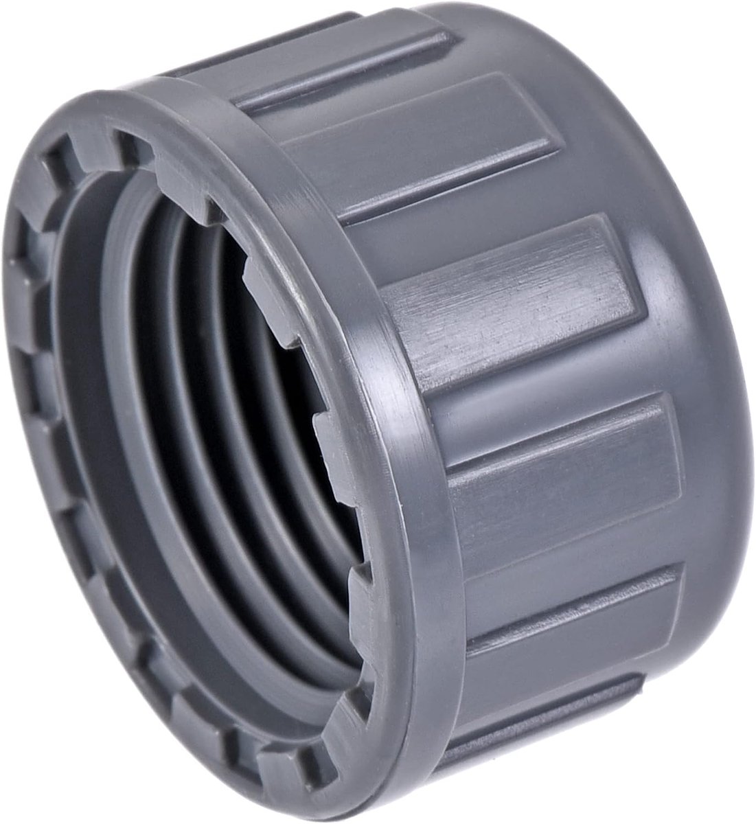 sourcing map 20 stuks G1/2 buisschroefverbinding dop PVC rond binnendraad slangconnector grijs