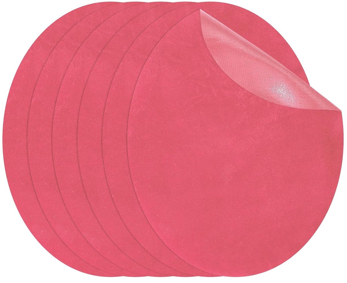 Opstrijkbare patches 11 x 14 cm, 6 stuks ovale elleboogpatches knie-reparatiepatch suède stoffen applicaties voor shirt, jeans, jas, kledingreparatie, decoratieset, donkerroze