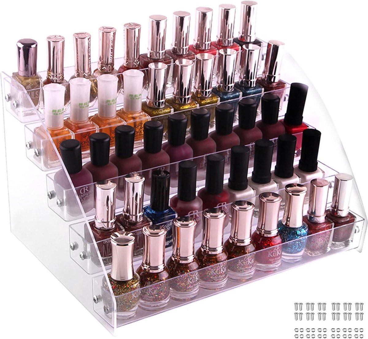 Box Transparant, 5-laags Acryl Display Standaard, Zonnebril Opbergdoos, Parfum Standaard, Desktop Opbergdoos voor Poppen, Sieraden, Cupcakes en Cosmetica