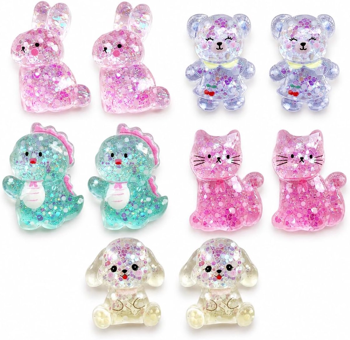 10 minifiguren, lichtgevende dieren, kleine dieren, kunsthars, konijnen, dinosaurus, beer, hond, kat, decoratie, doe-het-zelf, modelbouw, cadeau, miniatuurdecoratie, feeëntuin, poppenhuis