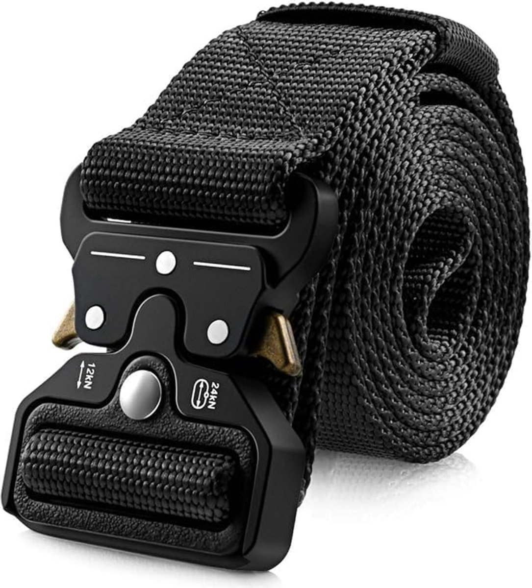 riem heren tactische riem heren accessoires verstelbare nylon snelsluiting tactisch voor buitenwerk, airsoft, leger, wetshandhaving, bouw en vrijetijdskleding 12,3 m (zwart)