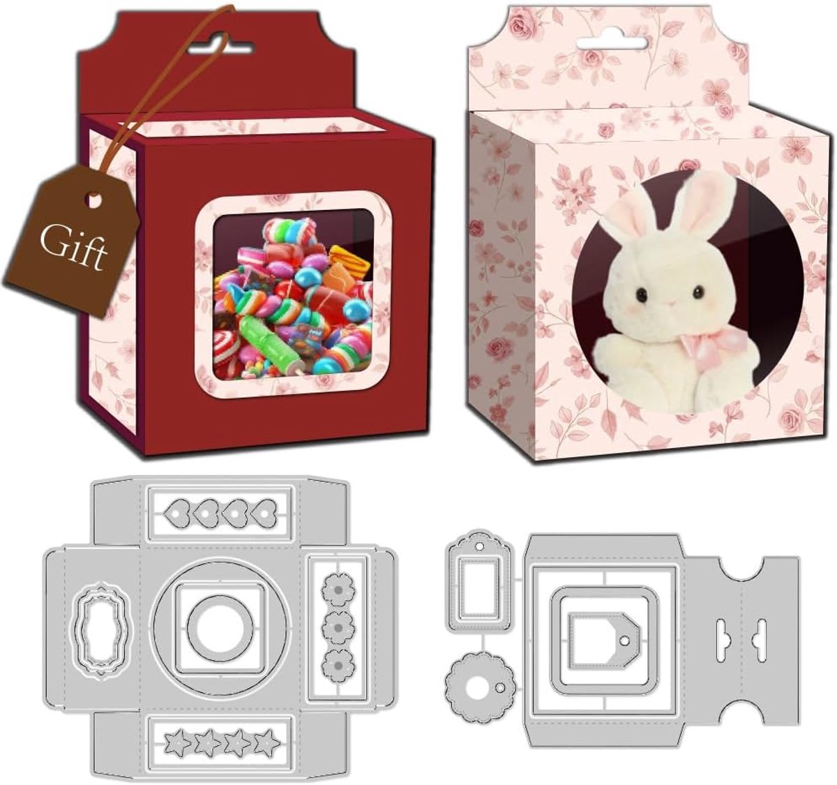 3D Geschenkdoos Stansvormen van Metaal Papier Knutselsjablonen Van Koolstofstaal Scrapbooking Embossing Sjablonen Voor Kaarten Maken DIY Wenskaarten