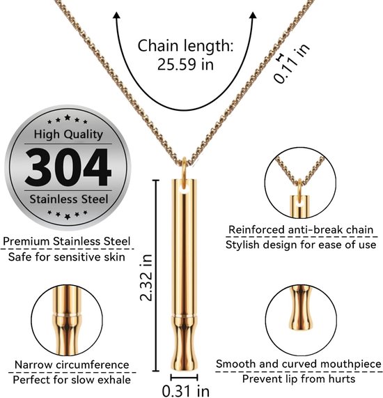 Stoppen met roken en vapen met navulbare muntpods Ketting voor ademhalingshulpmiddelen om te stoppen met roken, fijte ketting voor angstverlichting, rookvrij — afbeelding 2
