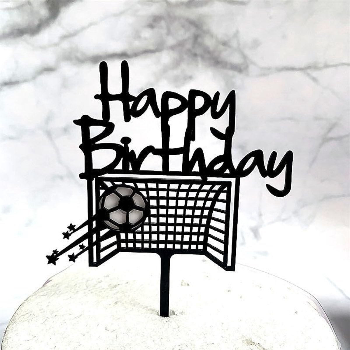 1 stks Acryl Glitter Cake Decorating Toppers - Gelukkige Verjaardag Kleine Voetbal A705