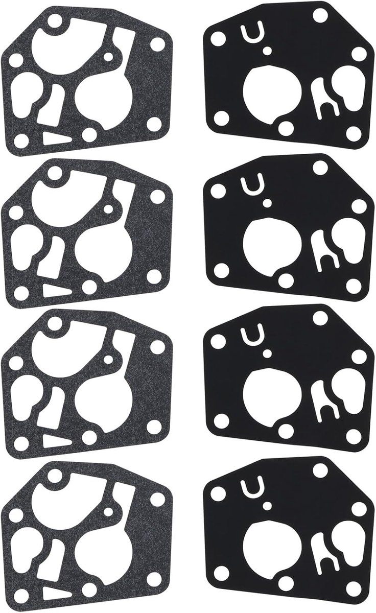4 sets carburateur diafragma pakking kit grasmaaier carburateur reparatie membraan compatibel met Briggs & Stratton motor 450 500 550 600 serie