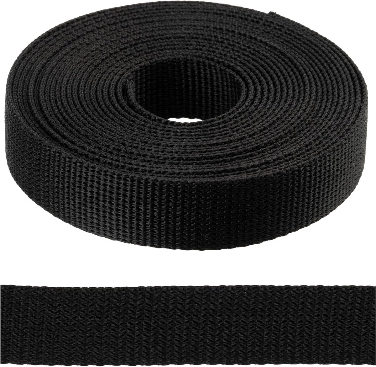 - Polyamide webbing zwart 4 meter | Breedte 20 mm | Professioneel & Thuisgebruik | Naaien, knutselen, doe-het-zelf