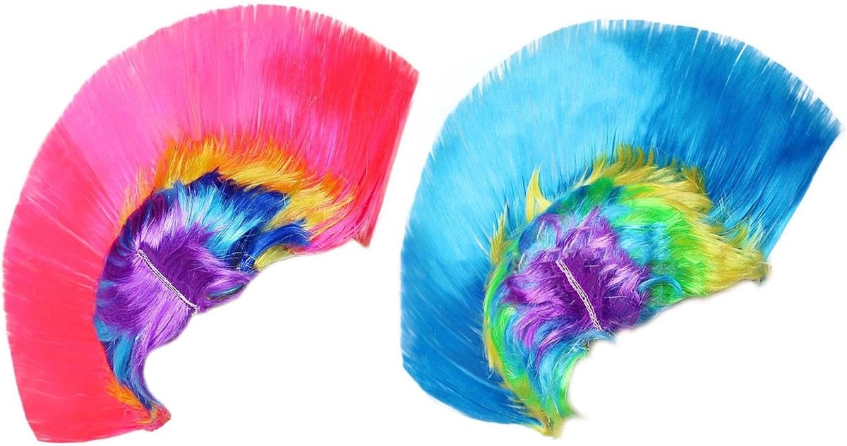 2 stuks pruiken, rokpruiken, gepersonaliseerde modieuze pruiken, cosplay-rekwisieten, feestpruiken