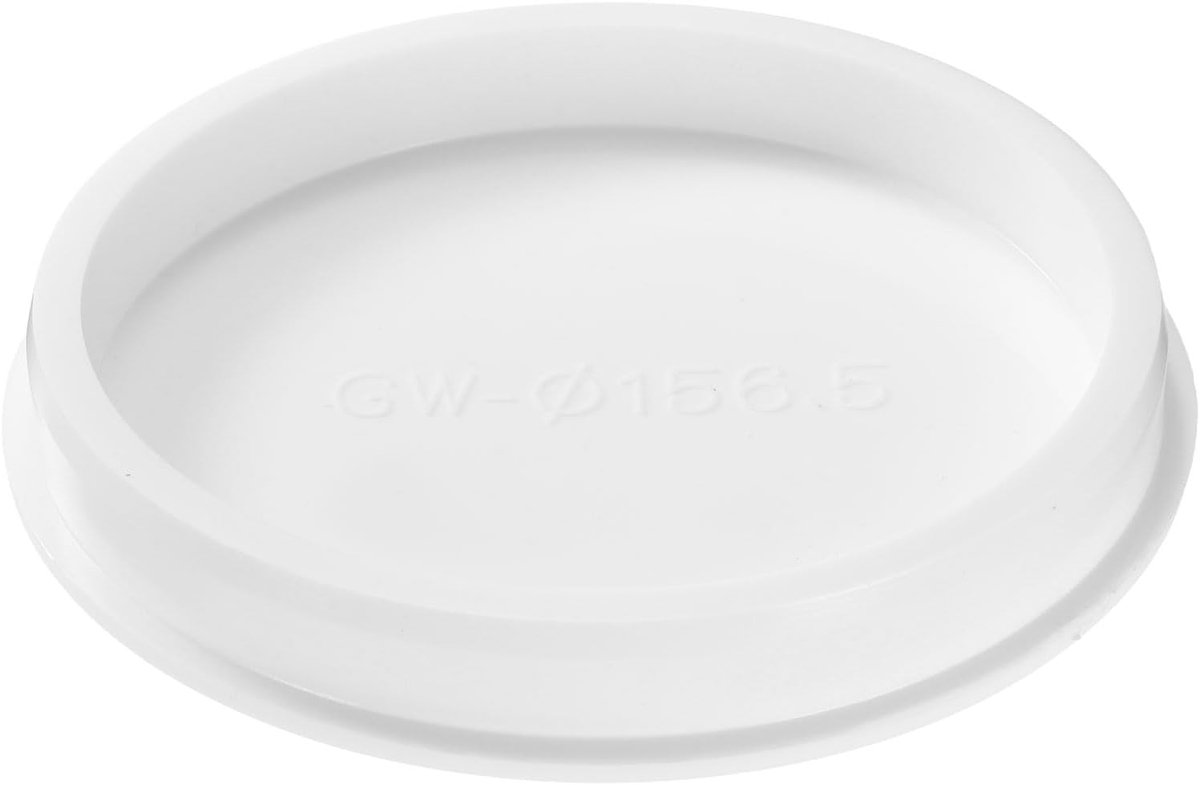 1 stuk siliconen dop, ronde rubberen doppen, waterdicht, flessenstoppers voor gat van 155 mm/6,1 inch, voor badkamerfles, wit
