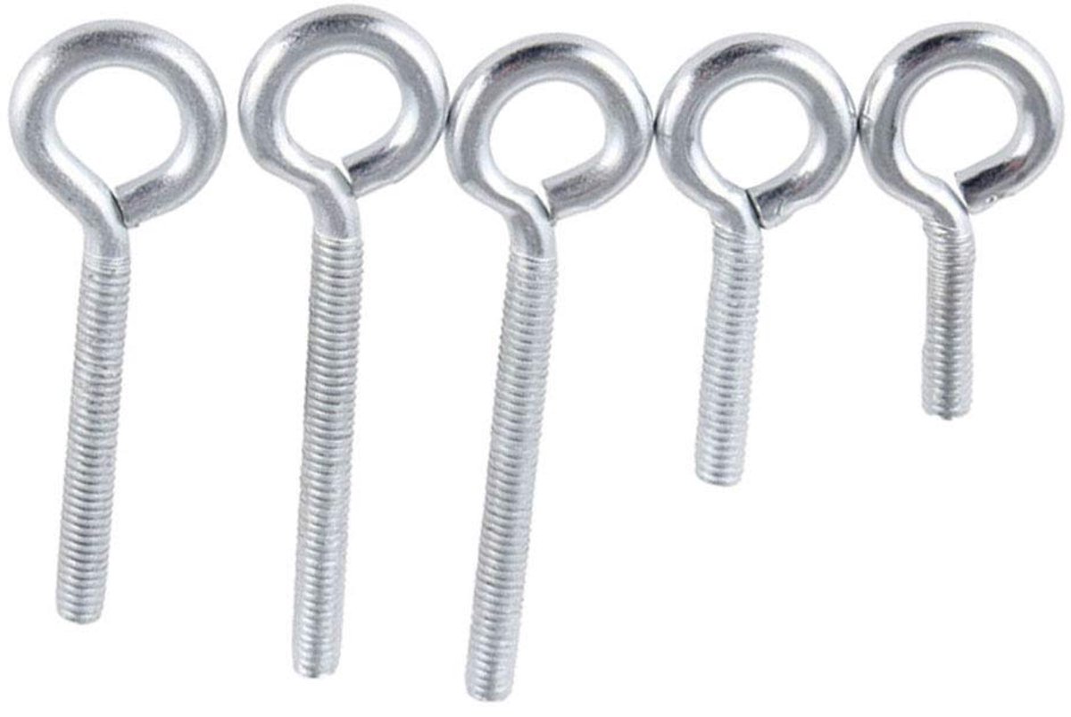 Oogbouten Haakbouten - M3 M4 M5 M6 M8 Schroeven In Haak Ijzer Wit Zink Gesloten Lus Ronde Oogbout Ringbouten