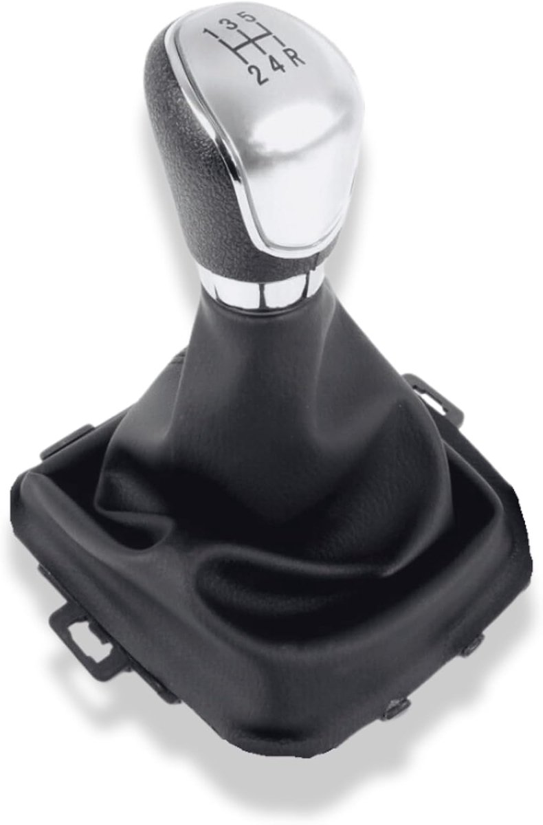1neiSmartech Versnellingspook 5 versnellingen en schakelzak van kunstleer, compatibel met Ford Fiesta MK5 2008 en MK6 2008-2012, OEM 8A6R-7H409-MA, 8A6R7H409MA, 1556845