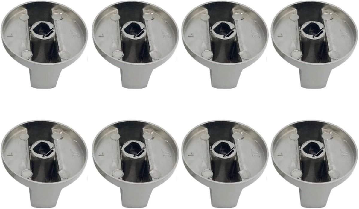 Knoppen Vervangingen Universeel, 8PCS 6mm Metalen Roterende Gasbereikschakelaar, Ovenknoppen Vervangingen, Duurzame Kachelknop Vervanging