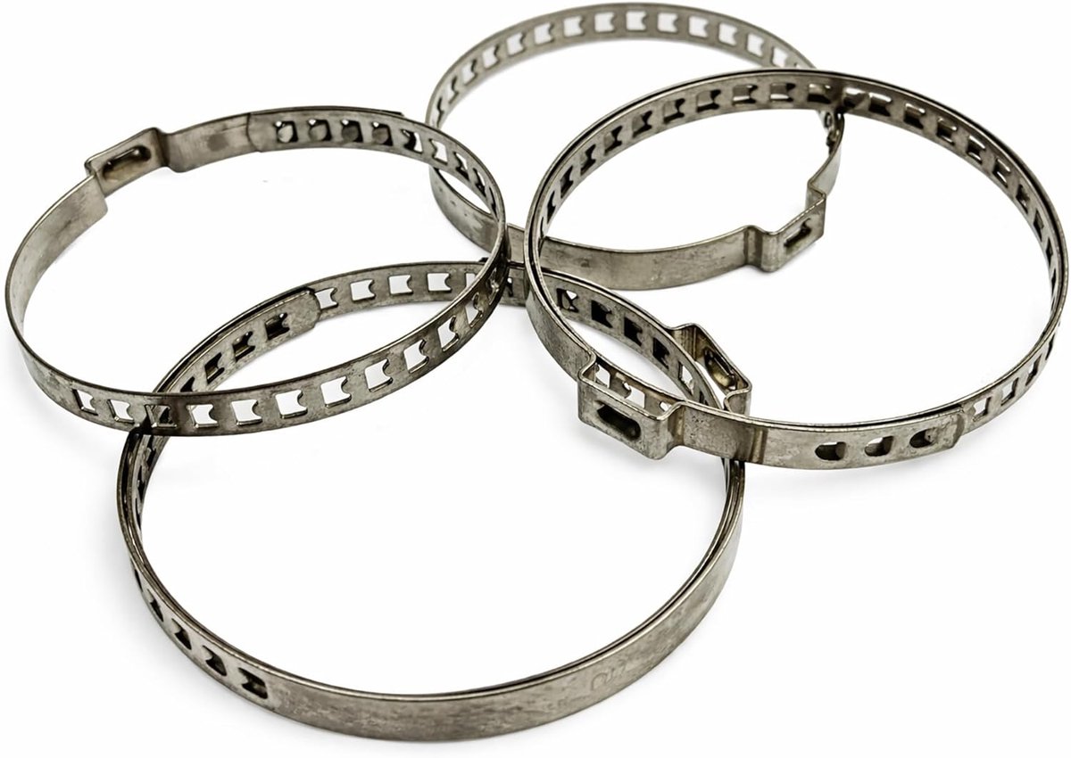 Boot Clips roestvrij staal voor asverbinding, CV kofferklem, CV Boot Reparatieset, 25-50mm en 40-110mm, Set van 2 paar (4 klemmen)