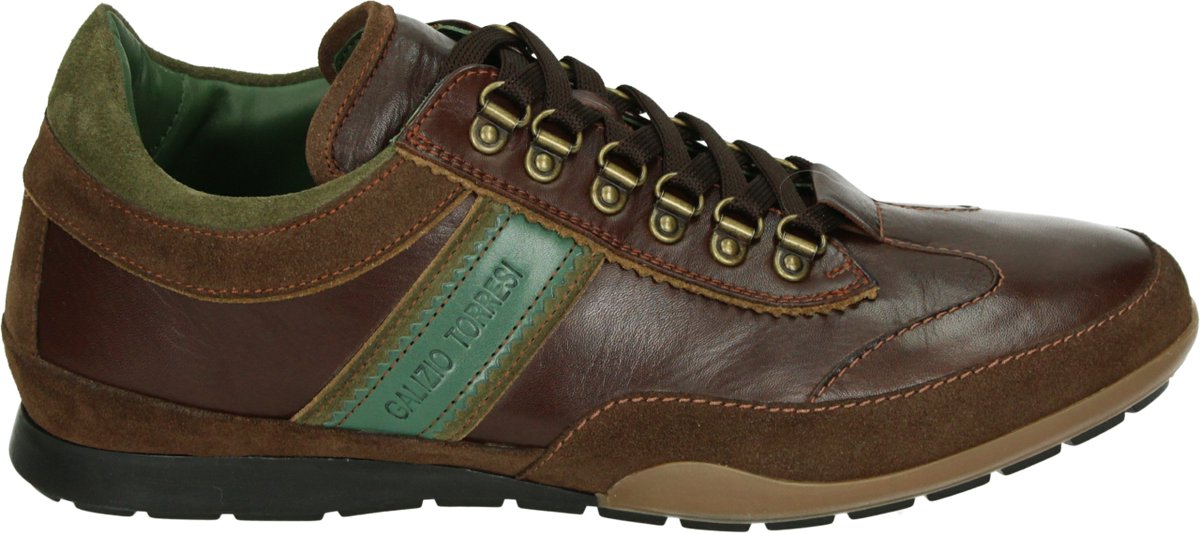 Galizio Torresi - 415568 - Lage sneakersVrije tijdsschoenenHeren sneakers - Kleur: Bruin - Maat: 42