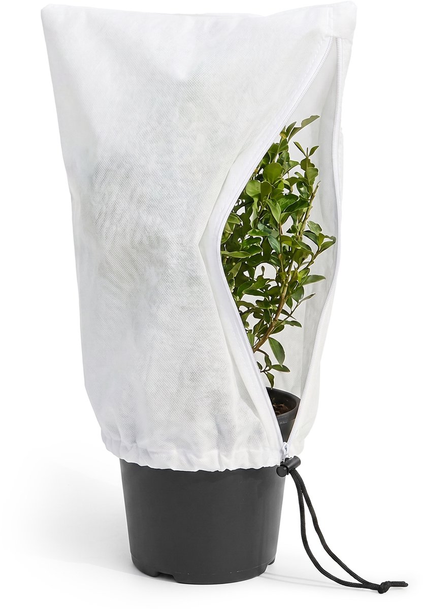 Garronda Winterbeschermhoes 60 g/m² 60 x 80 cm – PP-vlies beschermhoes voor planten, bomen en struiken tegen vorst, kou en lichte winterse weersomstandigheden – Wit – GD-0253