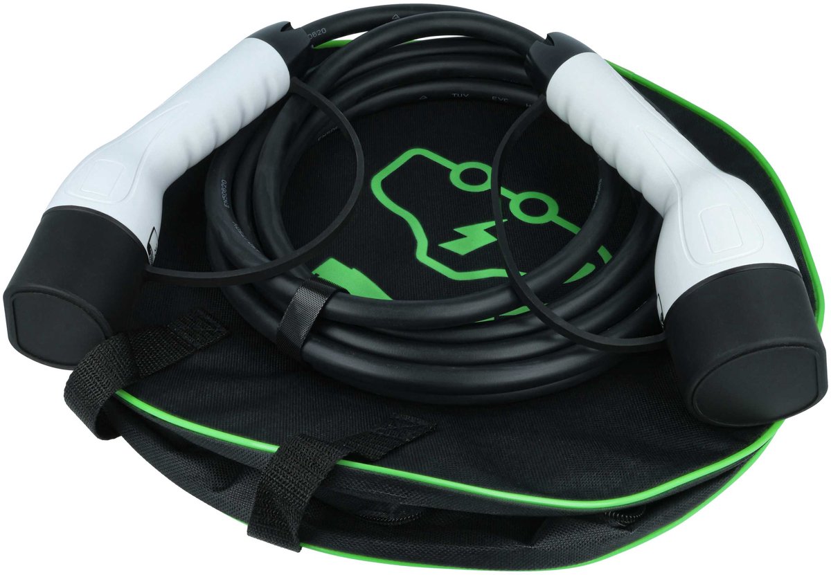 vhbw Type 2 laadkabel 7 kW 32 A eenfasig 5 m voor elektrische auto's - kabel voor wallbox en laadstation