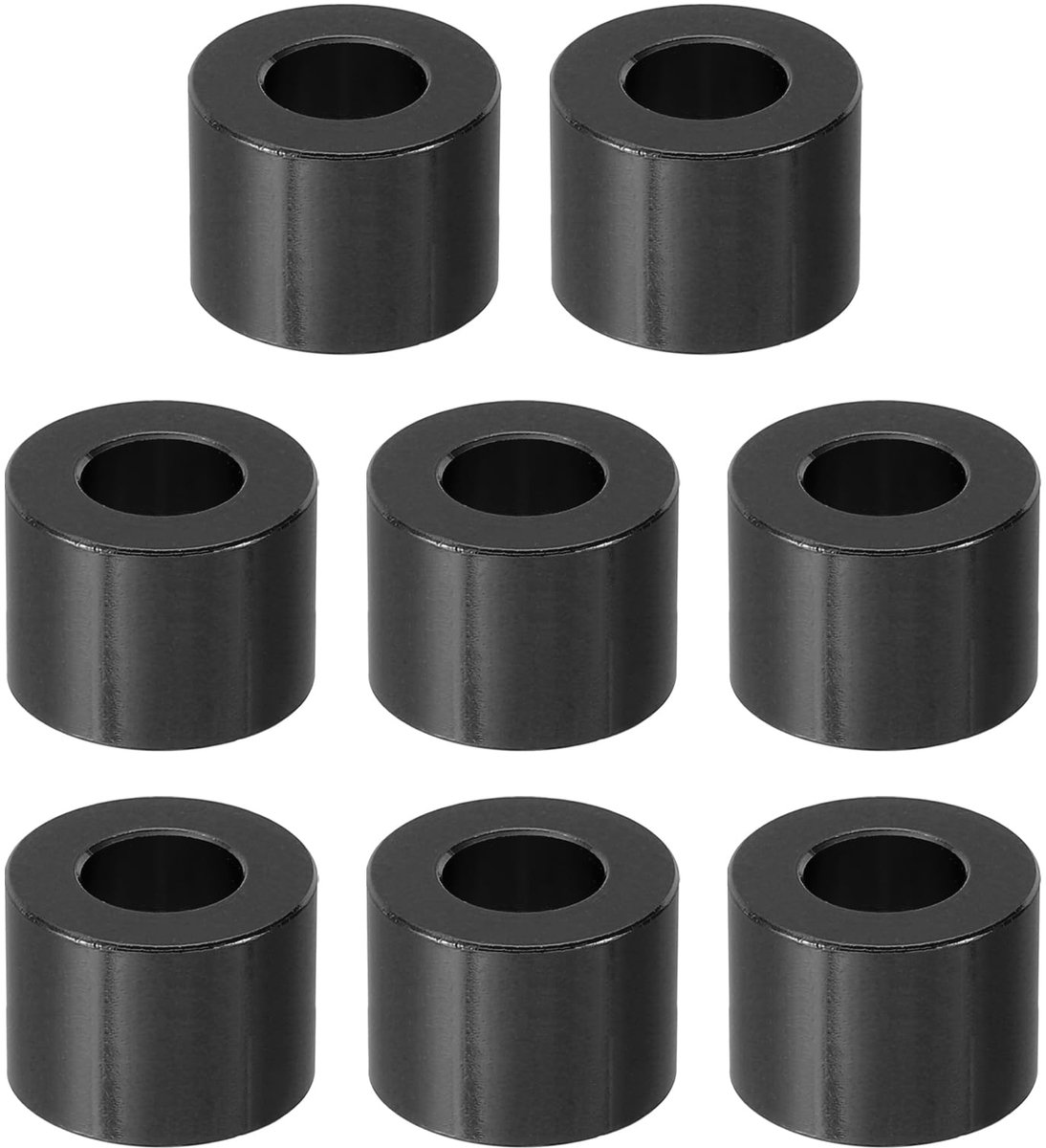 M8 Aluminium Spacer, 8 Stks Metalen Spacers Aluminium 8.2mm ID x 16mm OD x 12mm L Aluminium Spacer Schroef Standoff Ronde voor 1/3 "of M8 Schroefbouten, Zwart