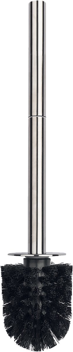 Spirella Toiletborstel Vervangingskop – WC Borstel Reservekop in Geborsteld RVS en Zwart – Diameter 7,2 cm