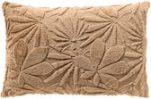 Dutch Decor JURRE - sierkussen 40x60 cm - getuft - bladmotief - Irish Cream - beige - Inclusief binnenkussen - Luxe kussens voor woonkamer & bank