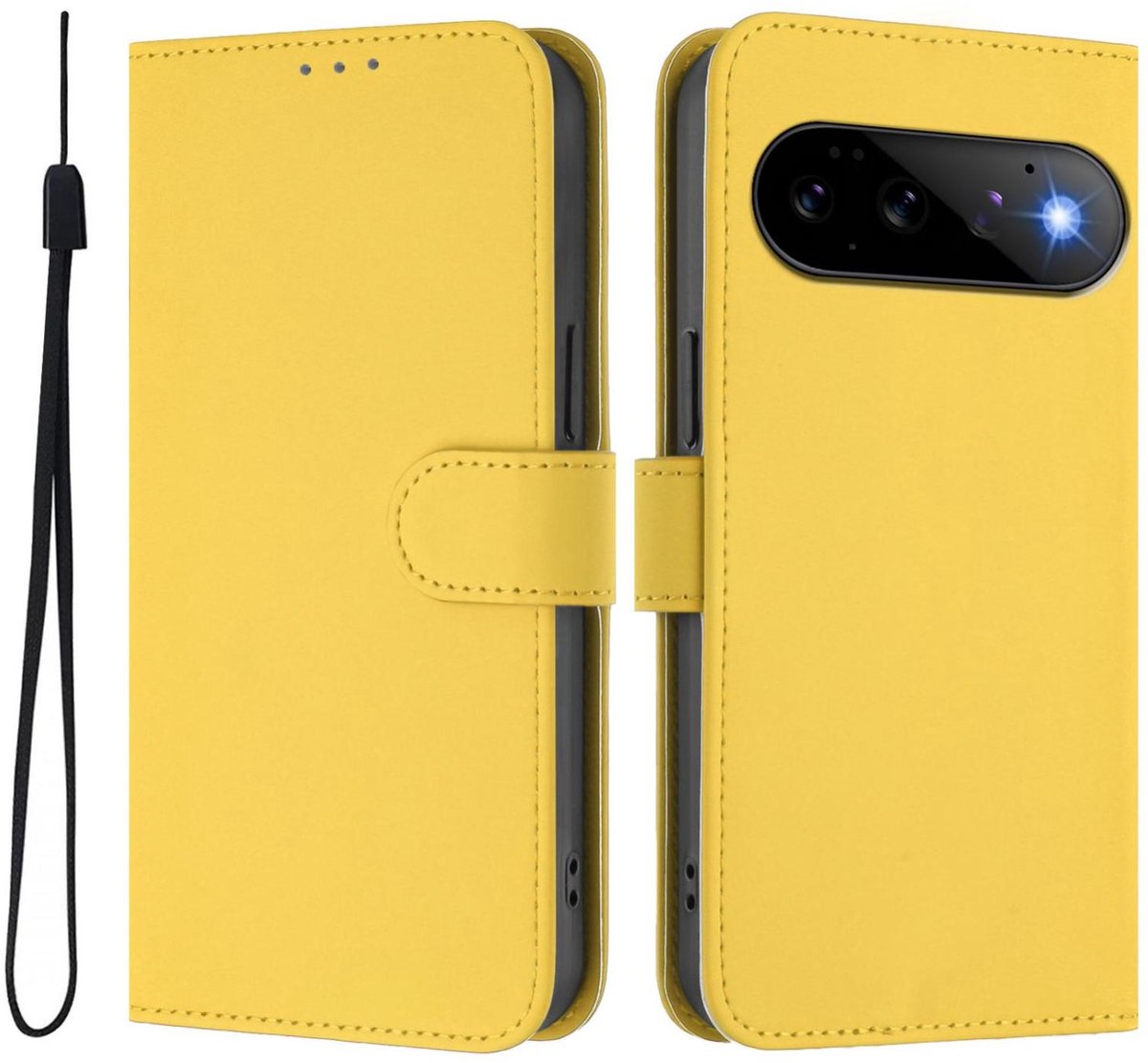 Mobigear Telefoonhoesje geschikt voor Google Pixel 11 Hoesje | Mobigear Urban Wallet Bookcase Portemonnee | Pasjeshouder voor 3 Pasjes | Telefoonhoesje voor Pinpas / OV Kaart / Rijbewijs - Lemon Yellow | Geel