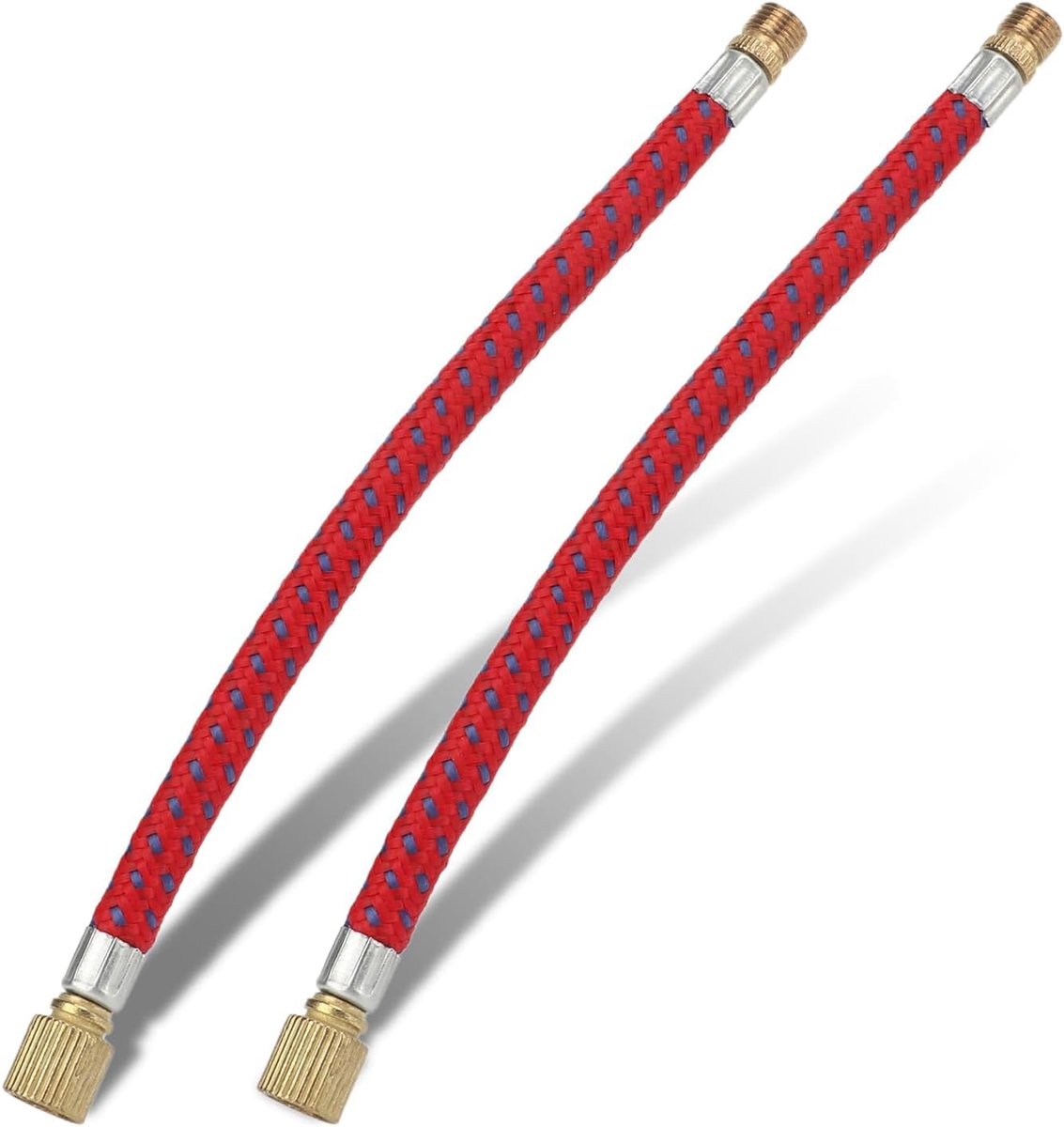Fietspomp Verlengslang, 2 STUKS 16.6cm/6.5in Fietspomp Verlengslang Nylon Koper Dubbele Klep Ontwerp Inflator Buis Voor Fietspomp