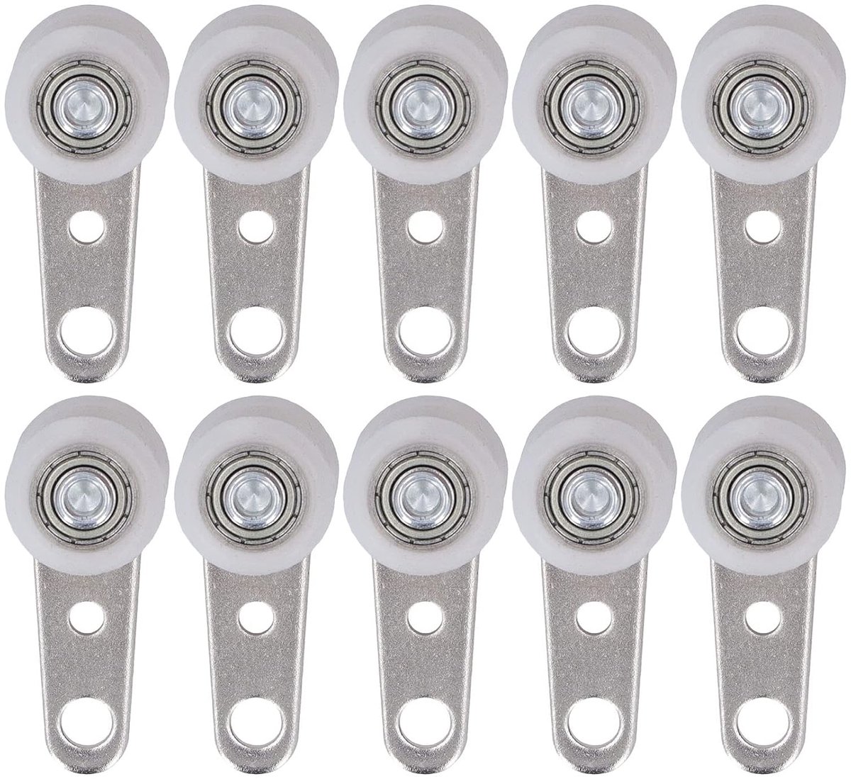 riemschijf van roestvrij staal, schuifdeur en raamwieltjes, schuifdeurhardware, 19 mm diameter, 10 stuks, voor ramen, kasten, deuren en andere