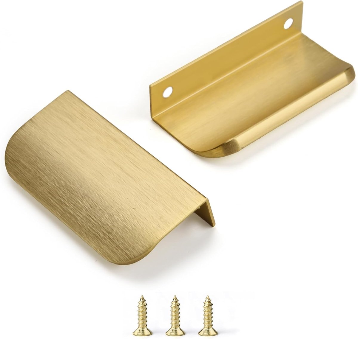 tabs trekt voor kast keuken hardware lade trekken plat verborgen dresser bar deurgrepen voor meubels 5 pack modern geborsteld messing 3,15 inch totale lengte eenvoudige